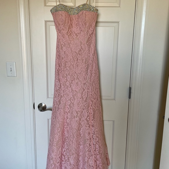 Pink Long Prom Dress - Picture 4 of 8